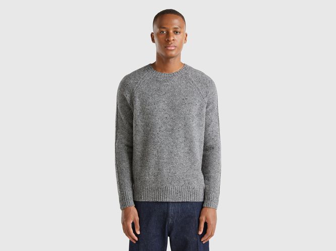 Benetton, Pull À Col Rond En Laine Mélangée, taille XXL, Gris - United Colors of Benetton - Modalova