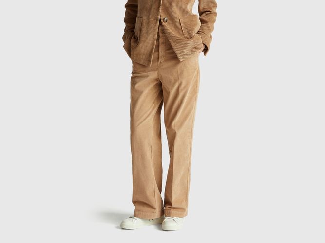 Benetton, Pantalon Large En Velours, - United Colors of Benetton - Modalova