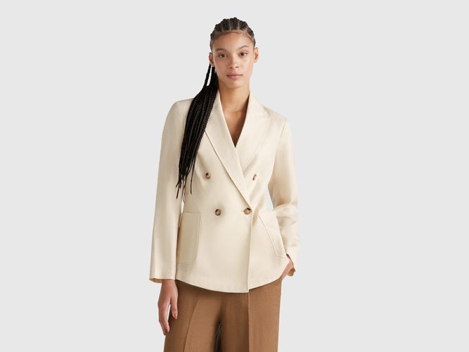 Benetton, Veste Croisée En Pur Lin, taille, - United Colors of Benetton - Modalova