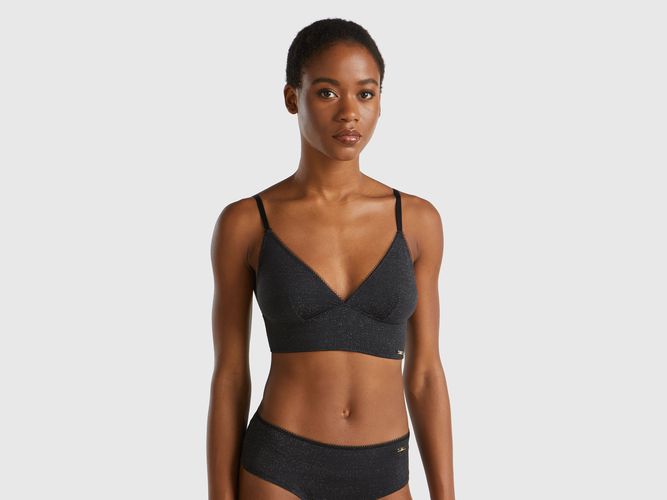 Benetton, Soutien-gorge Triangle Avec Lurex, taille 100, Noir - United Colors of Benetton - Modalova