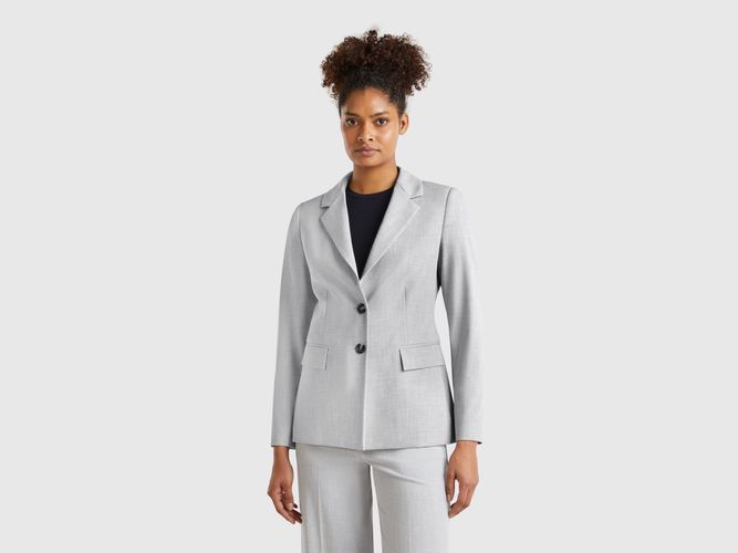 Benetton, Blazer Coupe Slim, taille, Gris - United Colors of Benetton - Modalova