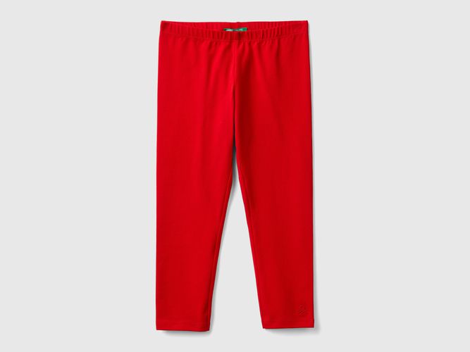 Benetton, Leggings In Cotone Stretch, taglia 116, Rosso, Bambini - United Colors of Benetton - Modalova