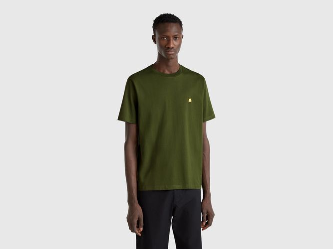 Benetton, T-shirt Basique En Coton, taille L, Kaki - United Colors of Benetton - Modalova