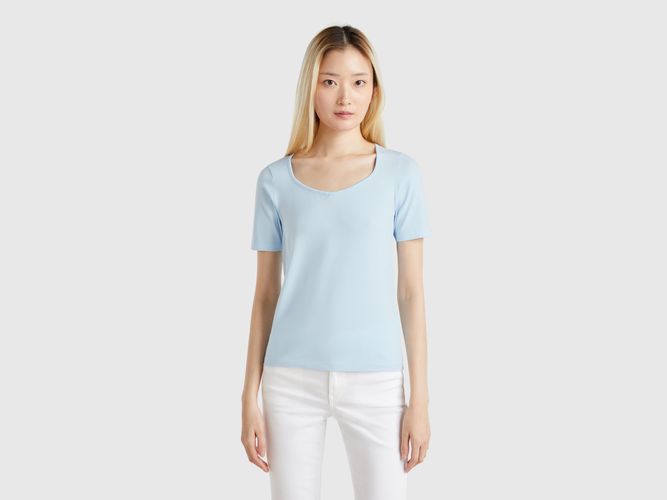 Benetton, T-shirt Coupe Slim, taille L, Bleu Ciel - United Colors of Benetton - Modalova