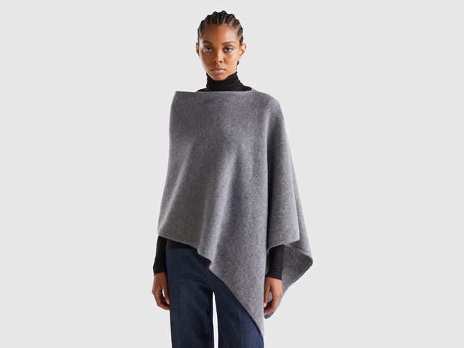 Benetton, Cape En Pure Laine Shetland, taille OS, Gris Foncé - United Colors of Benetton - Modalova