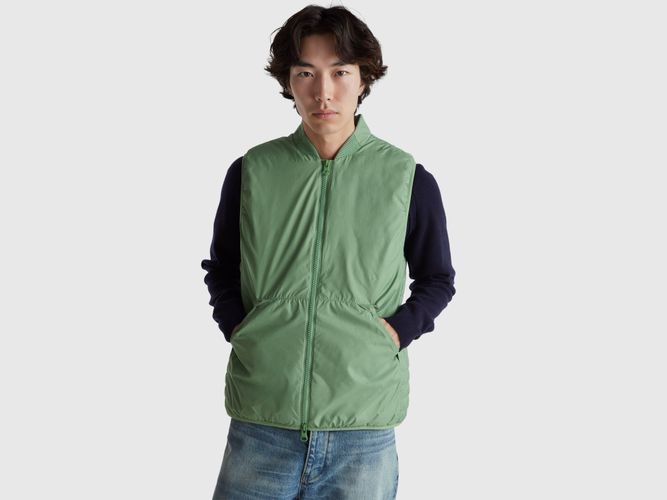 Benetton, Gilet En Nylon Avec Rembourrage Recyclé, Taille: L, Kaki - United Colors of Benetton - Modalova