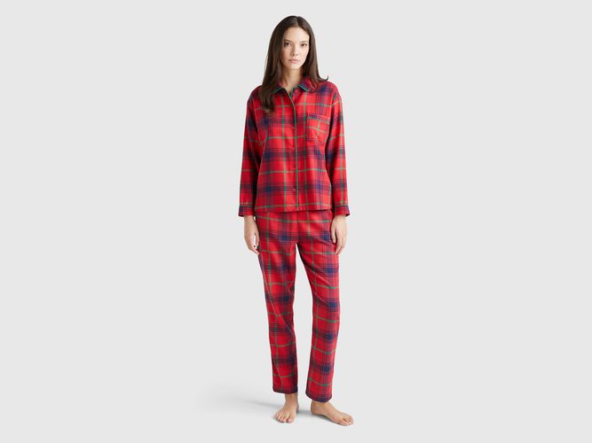 Benetton, Pyjama Tartan En Flanelle, taille L, Multicolore - United Colors of Benetton - Modalova