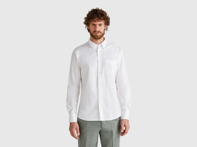 Benetton, Chemise Boutonnée Coupe Classique, taille XXL, Blanc - United Colors of Benetton - Modalova