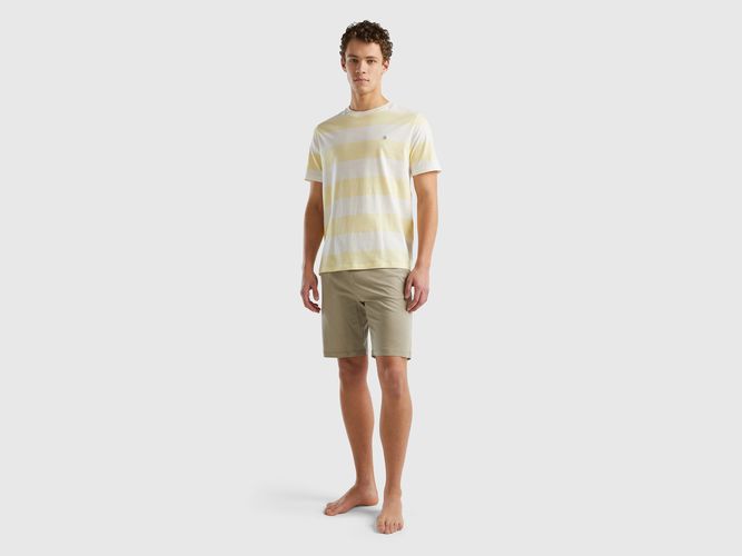 Benetton, Pigiama Con T-shirt A Righe, taglia L, , Uomo - United Colors of Benetton - Modalova