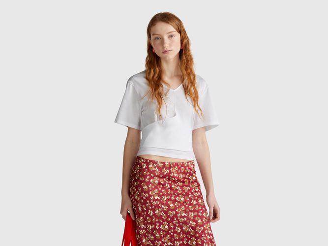 Benetton, T-shirt Avec Noeud Au Dos, taille L, Blanc - United Colors of Benetton - Modalova
