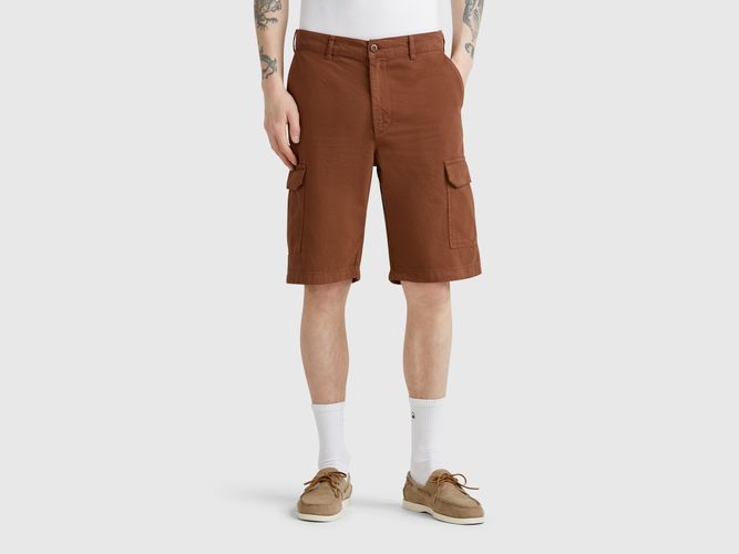 Benetton, Short Cargo En Coton Mélangé, taille, Marron - United Colors of Benetton - Modalova