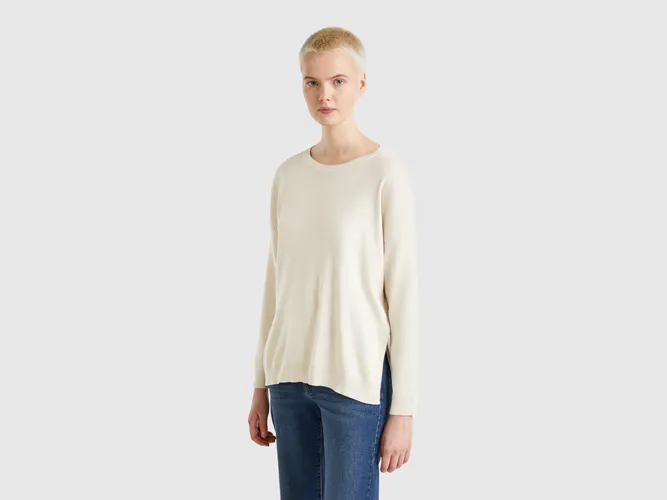 Benetton, Pull Over-fit En Coton, taille L, - United Colors of Benetton - Modalova