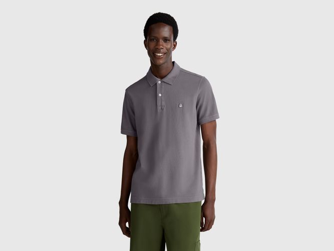Benetton, Polo Regular Gris Souris, taille L, Gris Foncé - United Colors of Benetton - Modalova