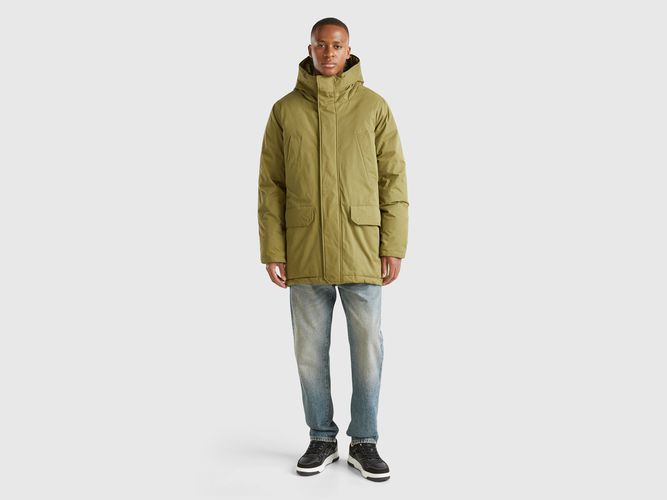 Benetton, Parka Imbottito In Nylon, taglia M, Verde Militare, Uomo - United Colors of Benetton - Modalova