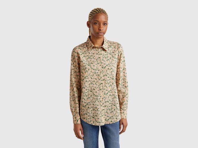 Benetton, Chemise Verte À Fleurs, taille L, Vert - United Colors of Benetton - Modalova