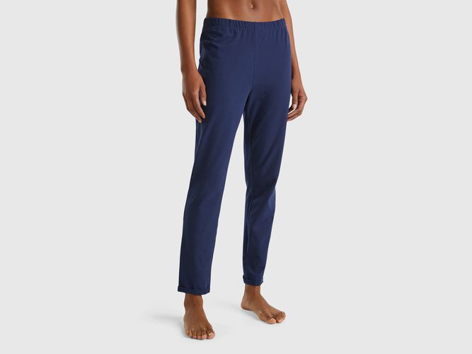 Benetton, Pantalon En Coton Chaud Stretch, taille L, Bleu Foncé - United Colors of Benetton - Modalova