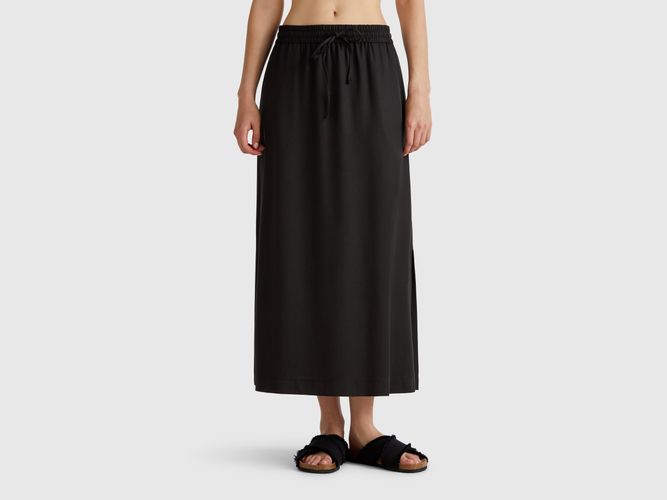 Benetton, Jupe Midi Fluide, taille L, Noir - United Colors of Benetton - Modalova