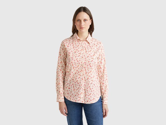 Benetton, Chemise Rose À Fleurs, taille L, Rose - United Colors of Benetton - Modalova