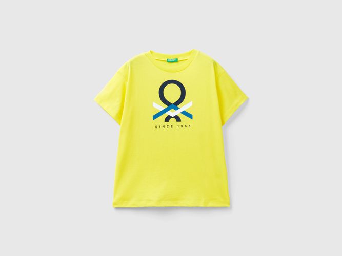 Benetton, T-shirt 100% Cotone Bio, taglia 3XL, Giallo, Bambini - United Colors of Benetton - Modalova