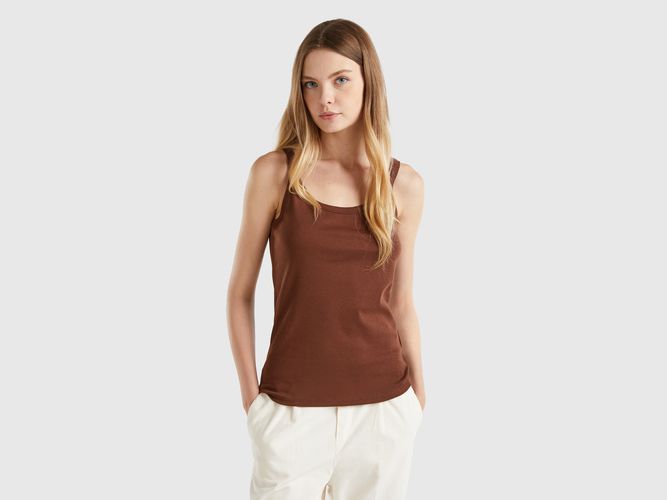 Benetton, Débardeur Marron Foncé En Pur Coton, taille XL, Marron Foncé - United Colors of Benetton - Modalova