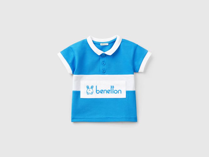 Benetton, Polo In Cotone Bio, taglia 82, Blu, Bambini - United Colors of Benetton - Modalova