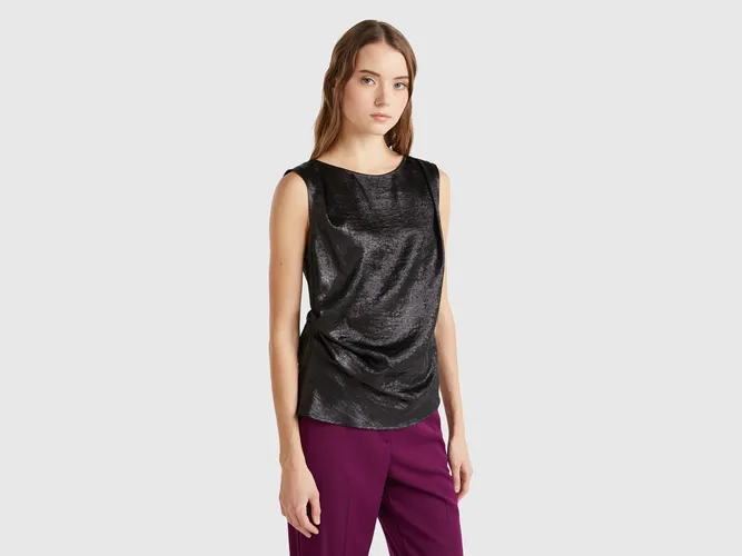 Benetton, Haut En Satin, taille L, Noir - United Colors of Benetton - Modalova