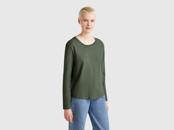 Benetton, T-shirt À Manches Longues En Coton Léger, taille L - United Colors of Benetton - Modalova