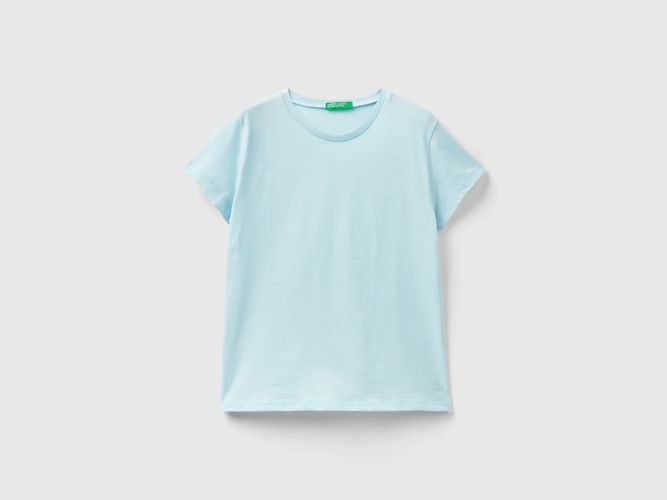Benetton, T-shirt In Puro Cotone Bio, taglia L, Verde Acqua, Bambini - United Colors of Benetton - Modalova