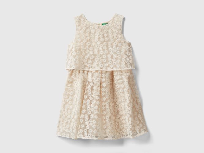 Benetton, Abito Corto In Macramè, taglia 3XL, , Bambini - United Colors of Benetton - Modalova