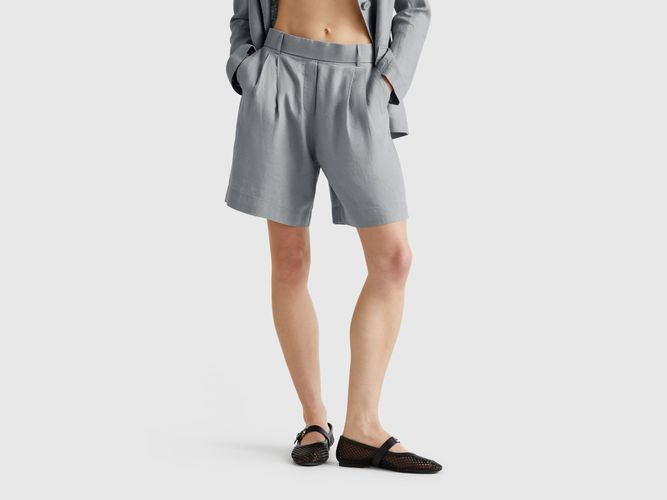 Benetton, Bermuda 100% Lin, taille L, Gris - United Colors of Benetton - Modalova