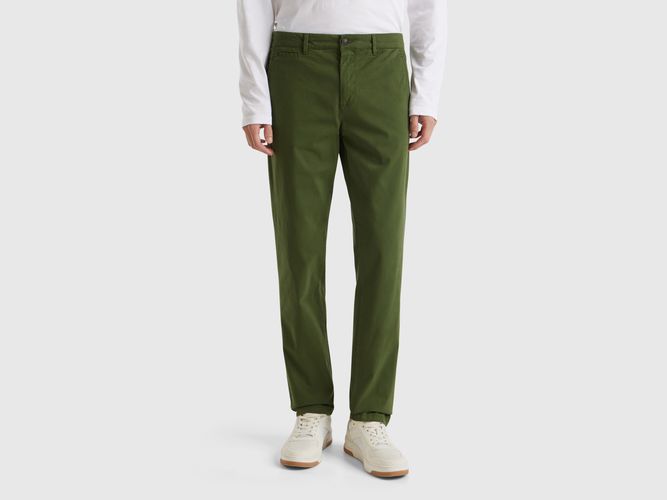 Benetton, Chino Slim Vert Olive, taille 42 - United Colors of Benetton - Modalova
