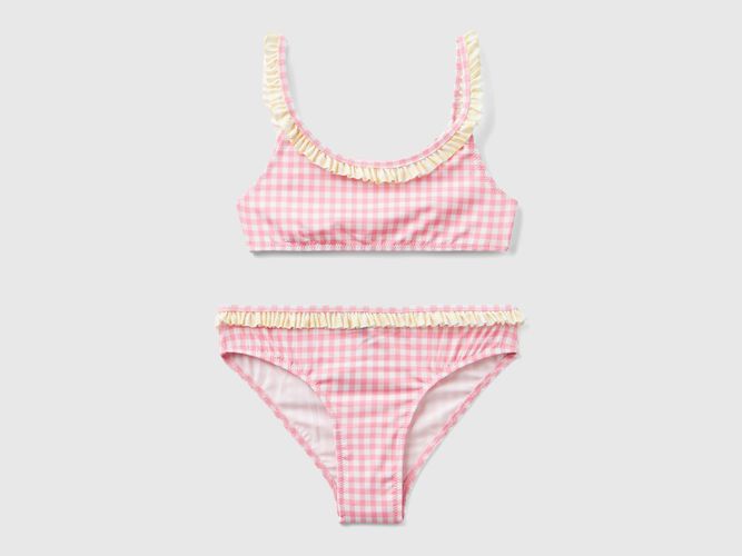 Benetton, Bikini Mare Vichy, taglia XS, Rosa, Bambini - United Colors of Benetton - Modalova