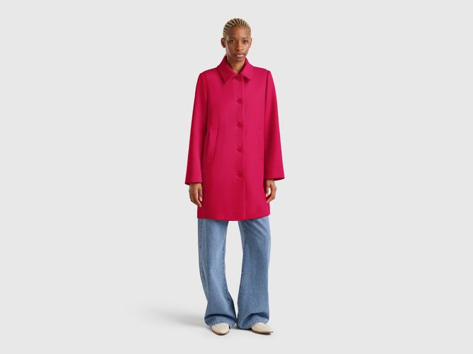 Benetton, Manteau En Viscose Mélangée, taille, Fraise - United Colors of Benetton - Modalova