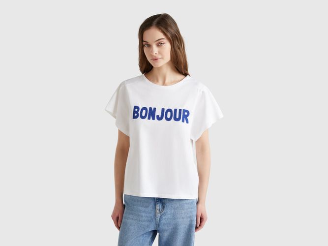 Benetton, T-shirt Avec Broderie, taille L, Blanc - United Colors of Benetton - Modalova