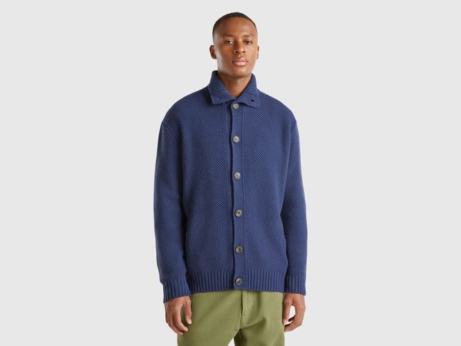 Benetton, Veste En Laine Mélangée, taille XXL, Bleu Foncé - United Colors of Benetton - Modalova