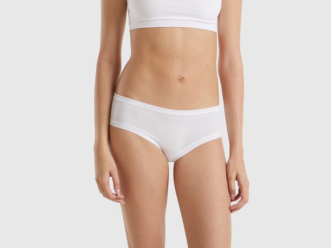 Benetton, Shorty En Coton Bio Super Stretch, taille OS, Blanc - United Colors of Benetton - Modalova