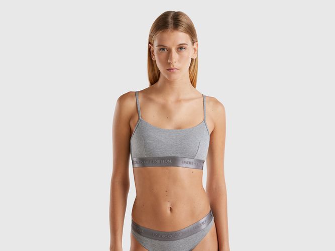 Benetton, Brassière En Coton Bio Stretch, taille 100, Gris Foncé - United Colors of Benetton - Modalova