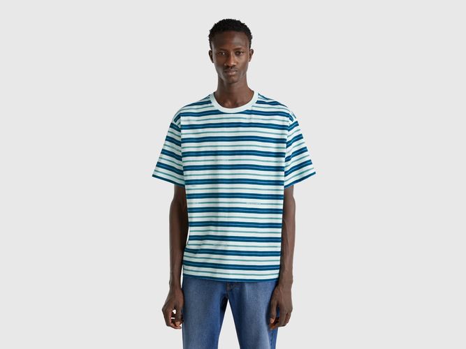 Benetton, T-shirt Oversize À Rayures, taille XXL, Bleu - United Colors of Benetton - Modalova