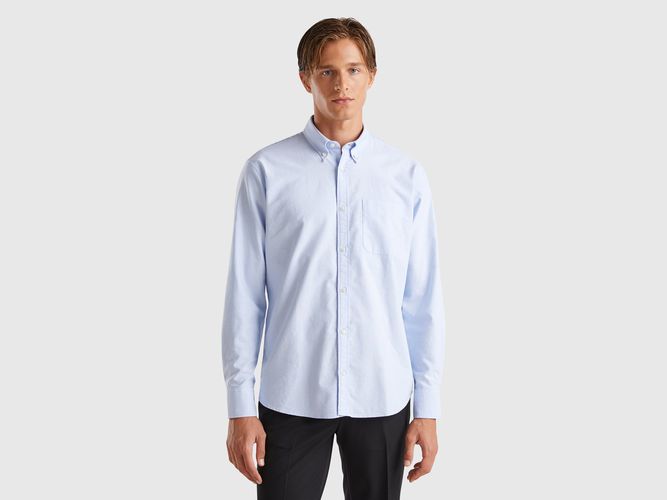 Benetton, Chemise Ajustée Boutonnée, taille XXL, Bleu Clair - United Colors of Benetton - Modalova