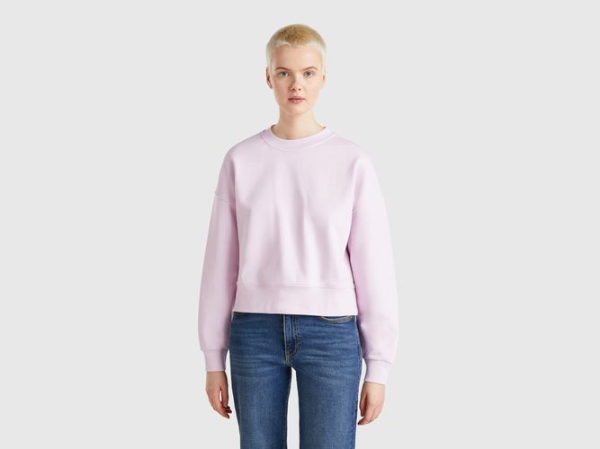 Benetton, Sweat-shirt 100% Coton Avec Logo Imprimé, taille L, Lilas - United Colors of Benetton - Modalova