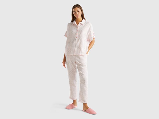 Benetton, Pyjama À Motif Caurs, taille L, Rose Pâle - United Colors of Benetton - Modalova