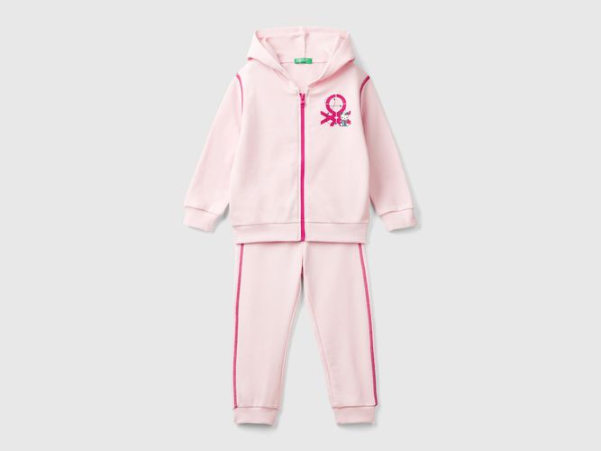 Benetton, Tuta In Felpa 100% Cotone, taglia 82, Rosa, Bambini - United Colors of Benetton - Modalova