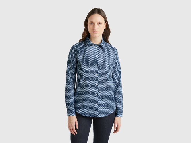 Benetton, Chemise Bleue À Motif, taille L, Bleu - United Colors of Benetton - Modalova