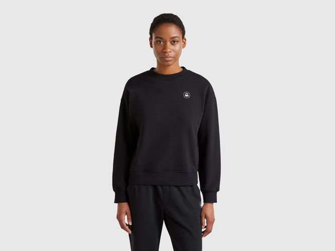 Benetton, Sweat-shirt À Col Rond En Coton Mélangé, taille M, Noir - United Colors of Benetton - Modalova