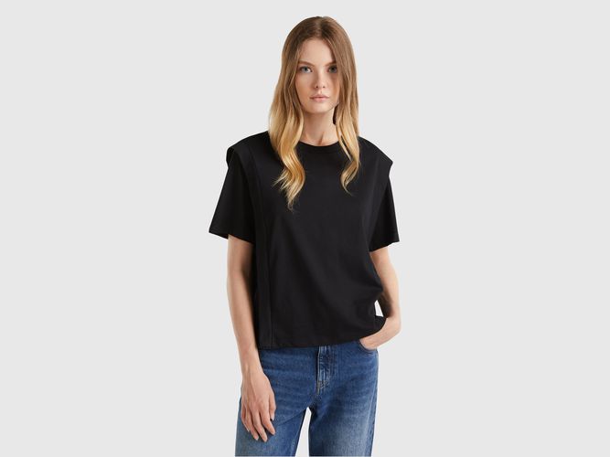 Benetton, T-shirt Regular Plissé, taille L, Noir - United Colors of Benetton - Modalova