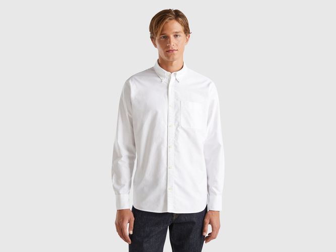 Benetton, Chemise Ajustée Boutonnée, taille XXL, Blanc - United Colors of Benetton - Modalova