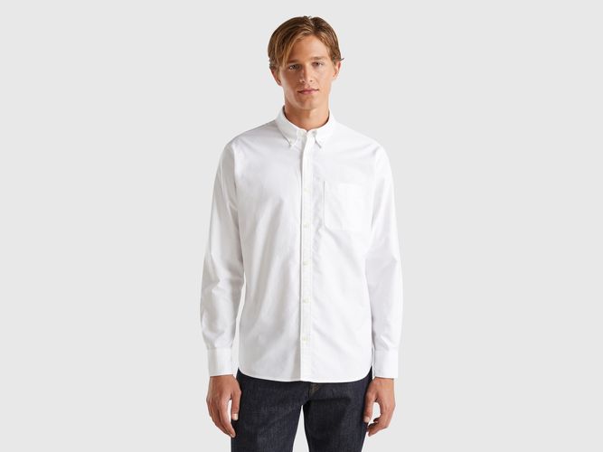 Benetton, Chemise Regular Fit À Col Boutonné, taille XXL, Blanc - United Colors of Benetton - Modalova