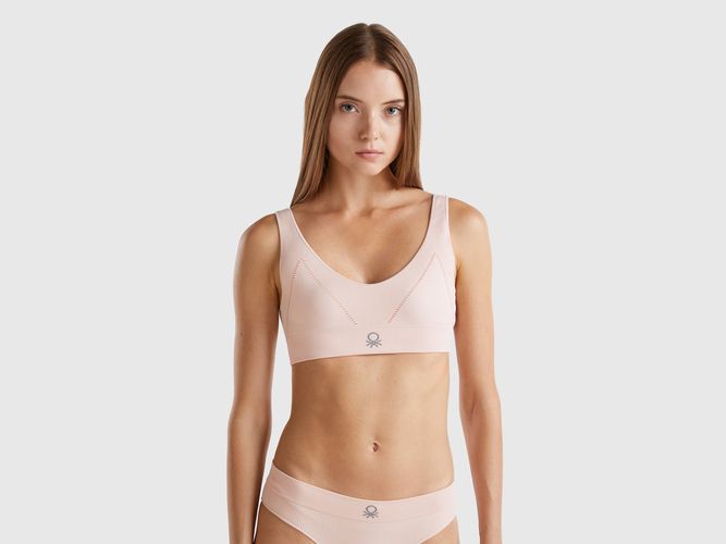 Benetton, Soutien-gorge Triangle En Nylon Mélangé Recyclé, taille S, Rose Pâle - United Colors of Benetton - Modalova