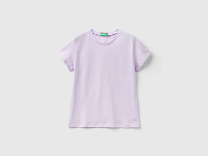 Benetton, T-shirt In Puro Cotone Bio, taglia 3XL, Lilla, Bambini - United Colors of Benetton - Modalova