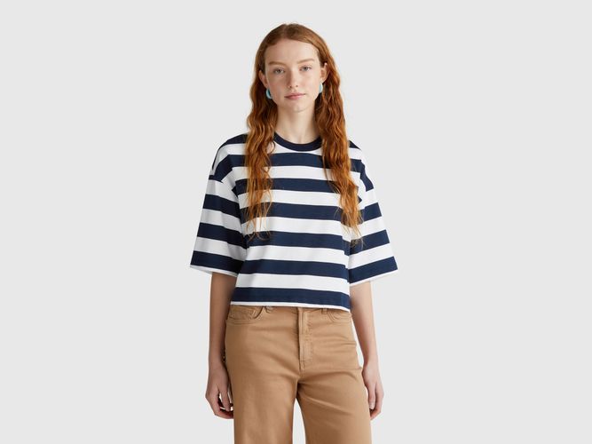 Benetton, T-shirt Rayé Bleu Et Blanc, taille L, Bleu - United Colors of Benetton - Modalova